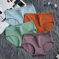 【Ready Stock】 ✿❃✳ C15 Women Cotton Crotch Mid Waist Bag Hip Underwear Bowknot Panties