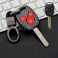 SHJGKFD Carbon Fiber Car Key Fob Case Cover for HONDA ACCORD CIVIC CR-V FIT RIDGELINE