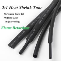 5/10 Meters/LOT Black 2:1Heat Shrink Heatshrink Heat Shrinkable Tubing Tube Sleeving Wrap Wire Black Color Flame retardant Cable Management