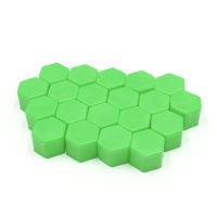 uxcell 20Pcs Green Silicone 19mm Car Wheel Nut Lug Hub Covers Screw Dust Protect Caps