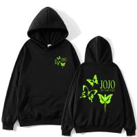 Anime Jojo Bizarre Adventure Stone Ocean Hoodie Men Women Fashion Design Sweatshirt Long Sleeve Green Butterfly Graphic Hoodies Size Xxs-4Xl