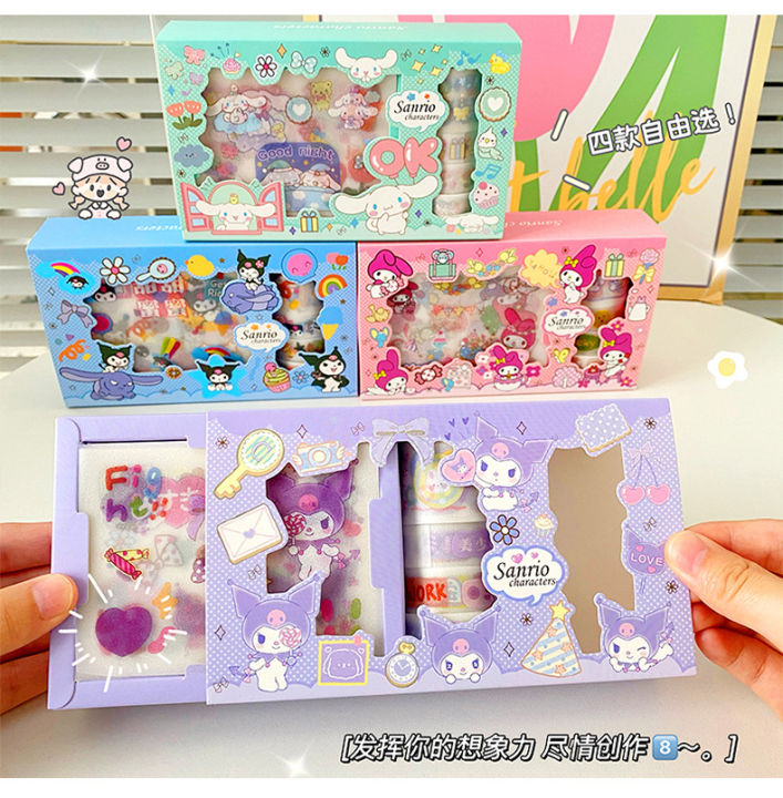 สติกเกอร์การ์ตูนsanrio-เทปวาชิ-สติกเกอร์-6-ชิ้น-เทปวาชิ-4-ม้วน-พร้อมส่ง-ส่งจากไทย