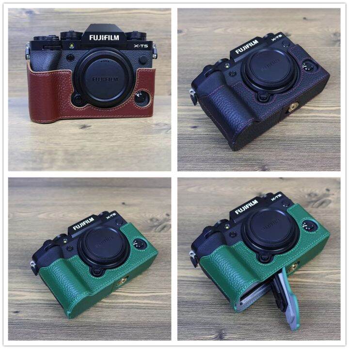 Half Body Set Camera Bag Genuine Leather Case For Fujifilm XT5 Fuji