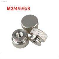 ❆ M3/4/5/6/8 Ni-plated Steel Knurled Thumb Nuts Through Hole/Blind Hole Hand Grip Knobs Step Nut