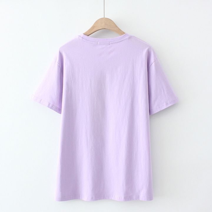 มีไซส์ใหญ่-plus-size-womens-short-sleeve-summer-tshirts-cute-embroidery-tops-casual-oversized-a-line-tee