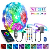 20M Dream Color LED Strip RGB Led Light Individually Addressable Flexible Lighting Ribbon IR Bluetooth Controller DC 12V Adapter