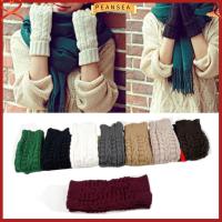 PEANSEA Solid Gifts Knitted Gloves Women Lady Fingerless Mitten Winter Warm