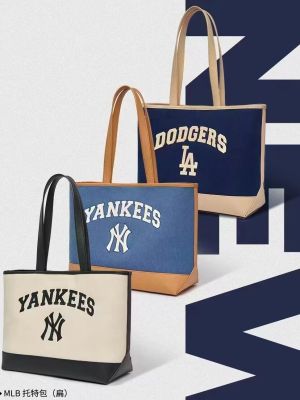 MLBˉ Official NY Korean ML tote bag summer new bucket bag fashion all-match men and women with the same shoulder bag travel commuter bag