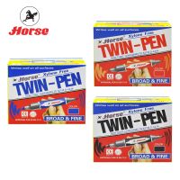 Horse ปากกาเคมี 2 หัว ยกกล่อง (12 ด้าม)