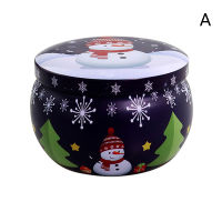 [Gorgeous] Hot Sale Mini Christmas Tinplate Round Candy Tin Can Scented Tin Jars Candle Container