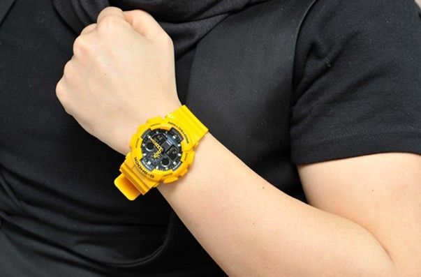 ของแท้-100-casio-นาฬิกาคาสิโอของแท้casio-g-shock-รุ่น-ga-100a-9a-นาฬิกาข้อมือผู้ชาย-สายเรซิ่น-จัดส่งพร้อมกล่องคู่มือใบประกันศูนย์cmg-1ปี