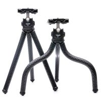 Flexible Octopus Tripod for Phone DSLR Extender w Ballhead Cold Shoe Selfie Stick w Phone Holder 1/4 Screw For Vlog Mic Light