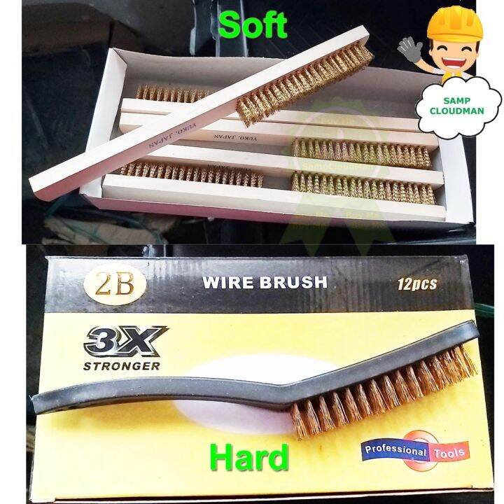 Steel Brush / Copper Wire Brush Brush ng Bakal with Handle Soft or Hard