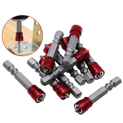 HH-DDPJ1/4" Screwdriver Bits Red Head Magnet Driver Hex Shank With Magnetizer Cross Magnetic Bit Hand Electric Screw Tool Accessories