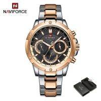 ⌚2023 NAVIFORCE นาฬิกาดั้งเดิมสุดหรูใหม่สำหรับผู้ชายนาฬิกาข้อมือกันน้ำควอร์ทซ์แฟชั่นลำลองผู้ชายโครโนกราฟนาฬิกาสำหรับผู้ชาย