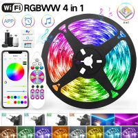 Led Light Strips 5M-20M 5050 WIFI Flexible Ribbon Tape RGBWW4in1 Bluetooth led Ribbon 5M 10M 15M 20M For Room Party TV Backlight