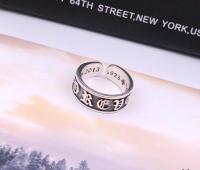 [COD] กรัม Luo 伈 แหวนปรับข้อความโบราณวินเทจ แหวนคู่ชายหญิงแฟชั่นเรียบง่าย