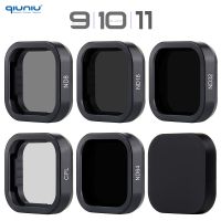 QIUNIU ND ฟิลเตอร์ CPL สำหรับ Gopro Hero 9 10 11ชุดฟิลเตอร์สีแดง ND16 ND32สีดำสำหรับ Go Pro อุปกรณ์เสริมโพลาไรซ์11มินิ