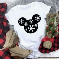 Cartoon Disney Tshirts Merry Christmas Mickey Minnie Mouse Graphic Printed Tshirt Cute Gildan