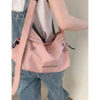 Nylon canvas bag for women 2023 new trendy casual tote bag student class large capacity bag single shoulder armpit bag 【JYUE】