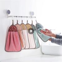 1PC Hand Towel Hanging Absorbent Towel Kitchen Bathroom Hand Towel Quick Dry Soft Microfiber Towels Cleaning Cloth Dish Towel Dish Cloth  Towels