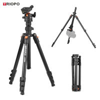 TRIOPO K268แบบพกพาการถ่ายภาพขาตั้งกล้องขาตั้งกล้องอลูมิเนียม360 ° Panorama Ball Head 162Cm/63.8in Max.height 10Kg/22lbs Load Capacity Travel Camera Tripod With Carry Bag