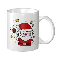 แก้วเซรามิกสำนักงานบ้านของขวัญวันหยุดถ้วยกาแฟขาวของขวัญคริสต์มาส