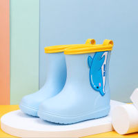 Childrens Rain Boots Jelly Color Cute Cartoon Boys and Girls Baby Rain Boots Childrens PVC Boots