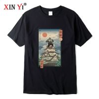 Xin Yi T-Shirt Pria Kualitas Tinggi, Atasan Katun 100% Motif Orangutan Lucu Anime Musim Panas Kasual Keren Longgar Leher O Untuk Pria S-4XL-5XL-6XL