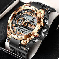 Relogio Masculino 2021 LIGE Sport Men Quartz Digital Watch Creative Diving Watches Men Waterproof Alarm Watch Dual Display Clock