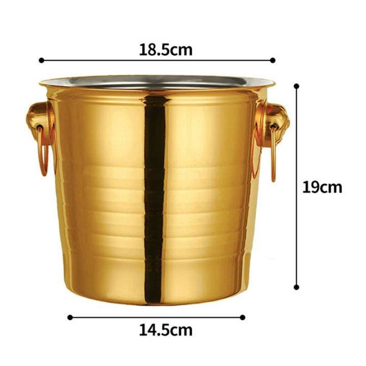 1pc-3l-stainless-steel-ice-bucket-thick-tiger-head-ice-bucket-party-ice-bucket-gold