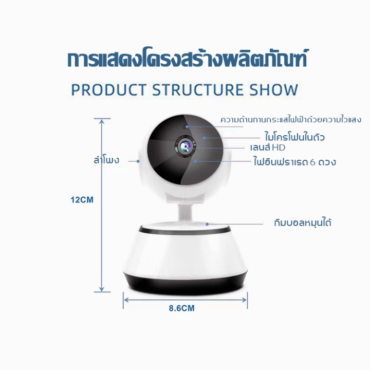 ชื้อ2เครื่องยิ่งคุ้มv380-pro-กล้องวงจรปิดไร้สาย-wifi-ip-camera-1920p-5-0ล้านพิกเซล-อินฟาเรดมองเห็นในที่มืด-รับประกันศูนย์ของแท้100