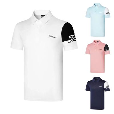 G4 Scotty Cameron1 Odyssey PING1 Titleist J.LINDEBERG PEARLY GATES ☽  Summer golf clothing short-sleeved mens T-shirt quick-drying breathable sports POLO shirt sweat-absorbing outdoor tops