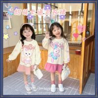 Ready Stock Korean Version Girls Clothing Long-Sleeved Dress Childrens Pure Cotton Star Delu One-Piece Baby Long T-Shirt New Style Fashionable