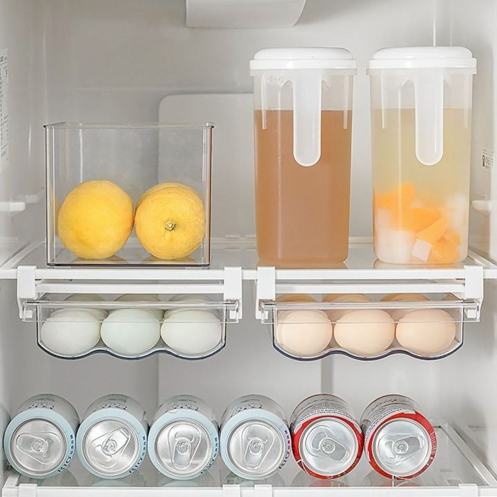 ideert-กล่องเก็บของไข่ชนิดลิ้นชักใสแบบแขวนลิ้นชักจัดระเบียบลิ้นชักเก็บไข่ใช้งานได้จริงห้องครัวแบบดึงออกได้