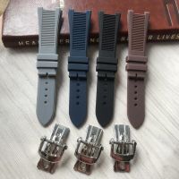 Marca superior 25mm borracha silicone pulseira de relógio preto dobrável fivela pulseiras para patek philippe cinta nautilus sér