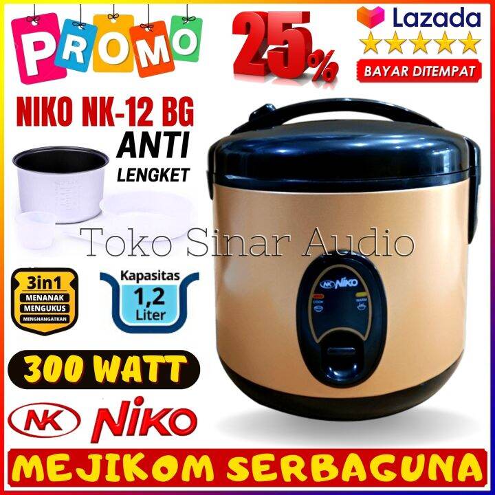 Bergaransi Penanak Nasi Magic Com Niko NK 12 Kapasitas 1,2 Liter