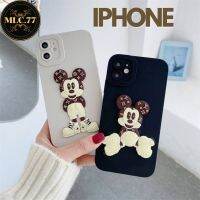 เคสโทรศัพท์ แบบนิ่ม ตัวแปะ มิกกี้ เคสสีพื้น สำหรับ13 13PRO 13PROMAX 12 Pro Max 11 8plus 7plus 6 6s Plus 7 8 XR X XS Max SE 11Pro Max #621