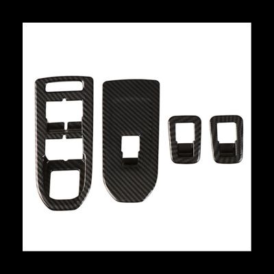 Carbon Fiber Window Gl Lift Button Trim Switch Cover Door Armrest Panel Sticker for VW Golf 8 MK8 2020 2021