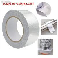 ✇⊙ Self-adhesive Glass Fiber Aluminum Foil Tape High Temperature-resistant Waterproof Radiation Protection Duct Sealing Tape 0.15MM