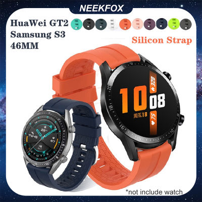 นาฬิกาข้อมือสำหรับHuawei GT2 46มม. Samsung Watch S3,สายซิลิโคนนาฬิกาสปอร์ตขนาด22มม. สำหรับHuawei GT2 46มม.