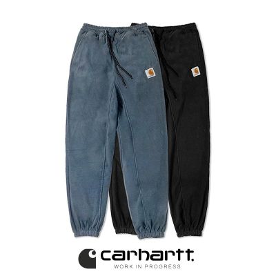 Cartcartt Carhartt พร้อมกางเกงขายาวลำลองผ้าฟลีซกำมะหยี่หนาสำหรับผู้ชายและผู้หญิงที่กางเกงรัดข้อเท้าการเคลื่อนไหวของกางเกง