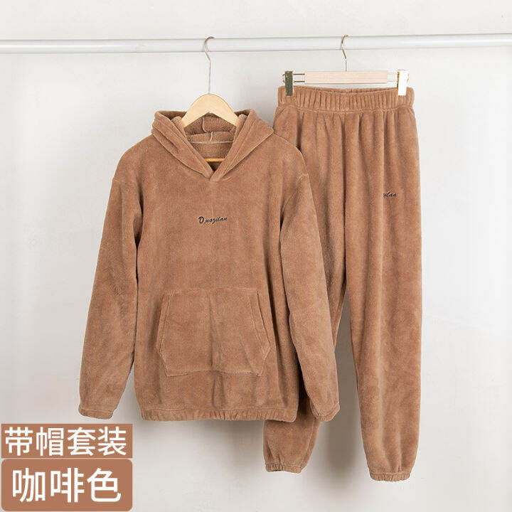 ชุดนอนขนแกะปะการัง-fairy-warm-สูทกางเกงใหม่สบาย-ๆ-แขนยาว-homewear-หนาแฟชั่นผู้หญิง