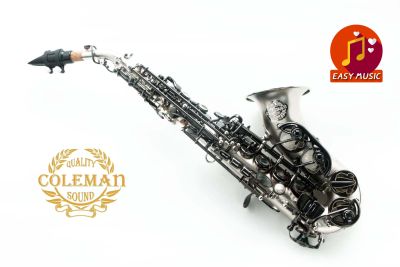 แซกโซโฟน Saxophone Curved Soprano Coleman CL-334S Matt black Nickel keys