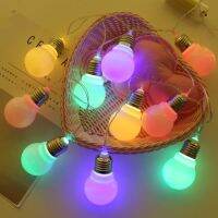 10 LEDs Garden Big Bulb Ball Fairy Christmas Lights String Festoon New Years Garland Outdoor Waterproof Party Decoration Light