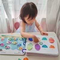 พาสต้า Montessori Buku Tenang Mainan Anak-Anak พาสต้า Pertaya Sibuk Buku Buanak-Anak NAK หรือ Pencocokan Teka-Teka-Teki