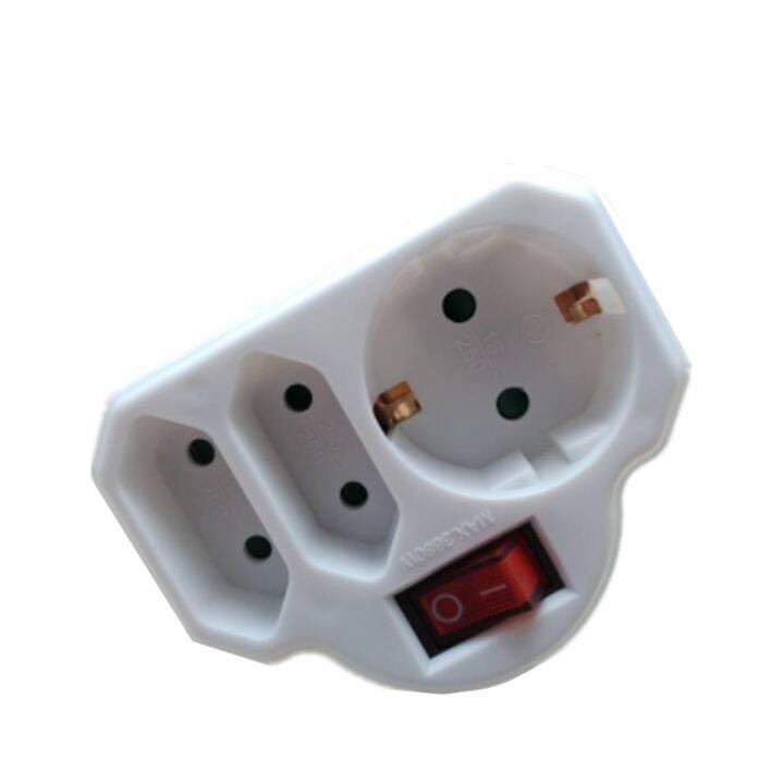 EU Standard Conversion Socket ON/OFF Switch 16A 250V France German
