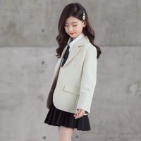 [COD] Girls suit 2023 autumn new foreign style Korean version of childrens net red jk British jacket