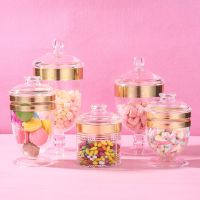 European Acrylic Candy Jar Transparent Sealed Storage Jar With Lid Durable Moistureproof Snack Storage Bottle Glass Container