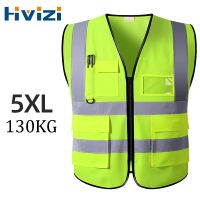 Large Size 5XL Reflective Vest for Men Plus Size Vest for Women Safety Vest Construction Worker Logo Custom Security Vest